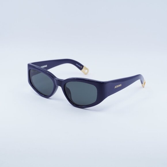 Jacquemus GALA JAC/5 C4 Sunglasses Navy Blue Cat Eye Frame Grey Lenses